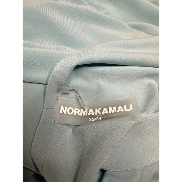 Norma Kamali Halter Turtle Side Slit Gown in Powder Blue X-Small Womens Dress - Picture 11 of 16